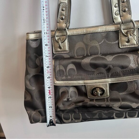Coach Penelope Lurex Gallery Signature Tote - Picture 11 of 12